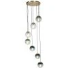Tout neuf ⭐ QAZQA Pallon - Suspension Art Deco - 7 Lumière - Ø 650 Mm - Doré/Laiton - Art Deco - Éclairage Intérieur - Salon I Chambre I Cuisine I Salle à Manger - Doré/Laiton 🌟