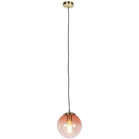 Meilleur prix 🔥 QAZQA Pallon - Suspension Art Deco - 1 Lumière - Ø 200 Mm - Rose - Art Deco - Éclairage Intérieur - Salon I Chambre I Cuisine I Salle à Manger - Rose ✔️ 2 Meilleur prix 🔥 QAZQA Pallon - Suspension Art Deco - 1 Lumière - Ø 200 Mm - Rose - Art Deco - Éclairage Intérieur - Salon I Chambre I Cuisine I Salle à Manger - Rose ✔️ – Image 2