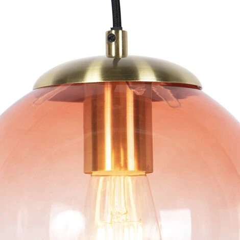 Meilleur prix 🔥 QAZQA Pallon - Suspension Art Deco - 1 Lumière - Ø 200 Mm - Rose - Art Deco - Éclairage Intérieur - Salon I Chambre I Cuisine I Salle à Manger - Rose ✔️ 4 Meilleur prix 🔥 QAZQA Pallon - Suspension Art Deco - 1 Lumière - Ø 200 Mm - Rose - Art Deco - Éclairage Intérieur - Salon I Chambre I Cuisine I Salle à Manger - Rose ✔️ – Image 4