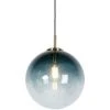 Meilleure vente ⌛ QAZQA Pallon - Suspension Multiples Art Deco - 1 Lumière - Ø 330 Mm - Bleu - Art Deco - Éclairage Intérieur - Salon I Chambre I Cuisine I Salle à Manger - Bleu ✨