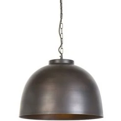 Acheter ✨ QAZQA Hoodi - Suspension Industriel - 1 Lumière - Ø 455 Mm - Marron - Rustique - Éclairage Intérieur - Salon I Chambre I Cuisine I Salle à Manger - Marron 🛒