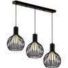 Bon marché 👏 AXHUP Lustre Suspension Industrielle Rétro 20cm Plafonnier Luminaire En Fer Cage Abat-jour Noir 🧨