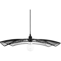 Remise ❤️ Suspension En Métal Filaire Forme Chapeau Noir - D.58 X H.9 Cm -PEGANE- 😍