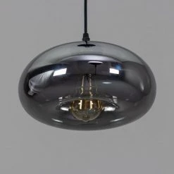 Meilleure vente 😍 KOSILUM Suspension Goutte D'eau Verre Fumé Noire - Ellipse - Noir ✨ -Suspension Soldes 16061509 4