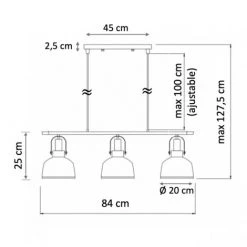 Tout neuf ✨ KOSILUM Suspension Loft Industrielle Triple - Musso - Noir Et Cuivre ✨ -Suspension Soldes 16061513 4
