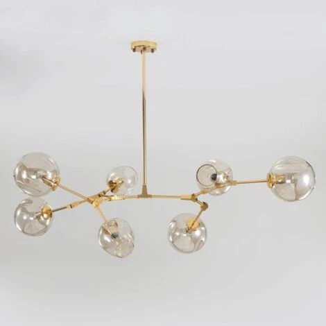 Promo 🥰 KOSILUM Lustre Suspension Dorée Style Floral 7 Boules - Ofélia - Doré / Laiton ❤️ 4 Promo 🥰 KOSILUM Lustre Suspension Dorée Style Floral 7 Boules - Ofélia - Doré / Laiton ❤️ – Image 4