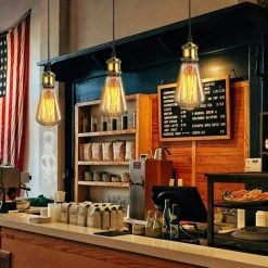 Offres ✨ IDEGU Lustre Suspension Vintage Luminaire Plafond Métal Avec E27 Douilles De Lampe, Style Edison, Laiton Antique 🎁 -Suspension Soldes 16268911 3