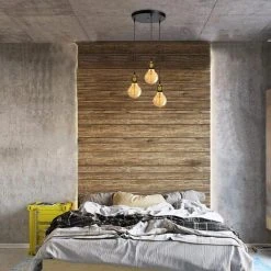 Meilleur prix 😉 IDEGU 3 Lampes Suspension Luminaire Industrielle Rétro Lustre Avec Douille E27 De Style Edison En Métal Lampe De Plafond Pour Salon Chambre Cuisine Salle à Manger Bar Comptoir - Laiton 🛒 -Suspension Soldes 16268916 3