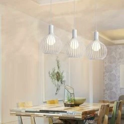 Top 10 ❤️ IDEGU 3 Lampes Suspension Luminaire Moderne, Lustre Plafonnier En Métal En Forme De Cage à Vase Lampe De Plafond Pour Salon Cuisine Salle à Manger Restaurant - Diamètre 20cm, Blanc 💯 7 Top 10 ❤️ IDEGU 3 Lampes Suspension Luminaire Moderne, Lustre Plafonnier En Métal En Forme De Cage à Vase Lampe De Plafond Pour Salon Cuisine Salle à Manger Restaurant - Diamètre 20cm, Blanc 💯 -Suspension Soldes 16268984 3