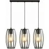Meilleure affaire 😍 IDEGU 3 Lampes Suspension Luminaire Vintage Lustre Style Geometrique Lampe Suspendue En Forme De Cage Pour Chambre à Coucher, Salon, Salle à Manger, Cuisine , Noir 🧨