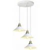 Les meilleures critiques de ✔️ IDEGU Suspension Luminaire Industrielle 3 Lampes Edison E27 Ø 22cm Design Avec Socle Disque Vintage Plafonnier Pour Salon Salle à Manger Cuisine Restaurant - Tout Blanc 🤩