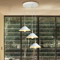 Les meilleures critiques de ✔️ IDEGU Suspension Luminaire Industrielle 3 Lampes Edison E27 Ø 22cm Design Avec Socle Disque Vintage Plafonnier Pour Salon Salle à Manger Cuisine Restaurant - Tout Blanc 🤩 -Suspension Soldes 16269143 3