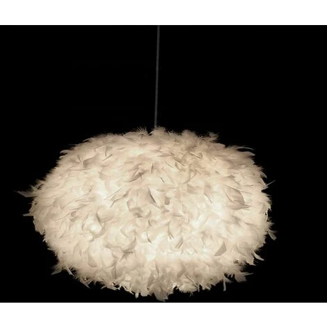 Tout neuf 🎁 IDEGU Lustre Suspension Ø 45cm Lustre Plume Blanche Suspension Luminaire Pour Chambre 👍 4 Tout neuf 🎁 IDEGU Lustre Suspension Ø 45cm Lustre Plume Blanche Suspension Luminaire Pour Chambre 👍 – Image 4