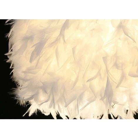 Tout neuf 🎁 IDEGU Lustre Suspension Ø 45cm Lustre Plume Blanche Suspension Luminaire Pour Chambre 👍 5 Tout neuf 🎁 IDEGU Lustre Suspension Ø 45cm Lustre Plume Blanche Suspension Luminaire Pour Chambre 👍 – Image 5