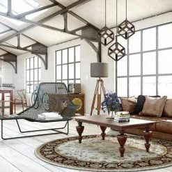 Vente flash ✨ IDEGU 3 Lumières Suspension Luminaire Industrielle Lustre Plafonniers Design Géométrique Métal Suspension E27 Lampe En Forme De Cube Suspension Pour Salon Maison - 16CM, Rouille 🛒 -Suspension Soldes 16269389 3