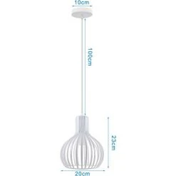 Promo 😍 Suspension Industrielle Vintage ,iDEGU Luminaires Style Retro Lustre Plafonniers Lampe Cuisine Salon Salle à Manger Chambre, Ø20cm - 1pcs Blanc 😉 9 Promo 😍 Suspension Industrielle Vintage ,iDEGU Luminaires Style Retro Lustre Plafonniers Lampe Cuisine Salon Salle à Manger Chambre, Ø20cm - 1pcs Blanc 😉 -Suspension Soldes 16270601 5