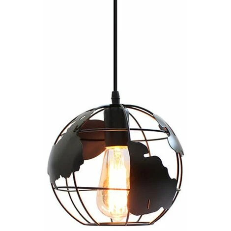 Remise ⌛ IDEGU Suspension Luminaires Industrielle Cage Sphère Ø20cm , Lustre Plafonniers Lampe Cuisine Salon Salle à Manger Chambre, E27 Noir ✔️ 1 Remise ⌛ IDEGU Suspension Luminaires Industrielle Cage Sphère Ø20cm , Lustre Plafonniers Lampe Cuisine Salon Salle à Manger Chambre, E27 Noir ✔️