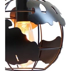 Remise ⌛ IDEGU Suspension Luminaires Industrielle Cage Sphère Ø20cm , Lustre Plafonniers Lampe Cuisine Salon Salle à Manger Chambre, E27 Noir ✔️ 6 Remise ⌛ IDEGU Suspension Luminaires Industrielle Cage Sphère Ø20cm , Lustre Plafonniers Lampe Cuisine Salon Salle à Manger Chambre, E27 Noir ✔️ -Suspension Soldes 16271051 3