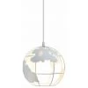 Meilleure affaire 🔥 IDEGU Suspension Luminaires Industrielle Cage Sphère Ø20cm , Lustre Plafonniers Lampe Cuisine Salon Salle à Manger Chambre, E27 Blanc ⌛