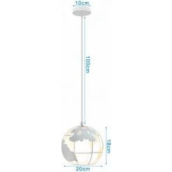 Meilleure affaire đ„ IDEGU Suspension Luminaires Industrielle Cage Sphère Ø20cm , Lustre Plafonniers Lampe Cuisine Salon Salle à Manger Chambre, E27 Blanc â 7 Meilleure affaire đ„ IDEGU Suspension Luminaires Industrielle Cage Sphère Ø20cm , Lustre Plafonniers Lampe Cuisine Salon Salle à Manger Chambre, E27 Blanc â -Suspension Soldes 16271076 4
