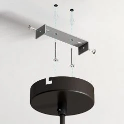 Meilleure vente 😀 B.K.LICHT Suspension Design Lustre Vintage Noir-doré Luminaire Plafond Cuisine Lot De 2 E27 👏 -Suspension Soldes 16358210 5