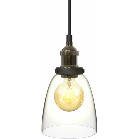 Vente flash ❤️ B.K.LICHT Suspension Vintage Lustre Verre Retro éclairage Plafond Loft Edison 🤩 1 Vente flash ❤️ B.K.LICHT Suspension Vintage Lustre Verre Retro éclairage Plafond Loft Edison 🤩
