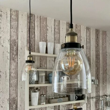 Vente flash ❤️ B.K.LICHT Suspension Vintage Lustre Verre Retro éclairage Plafond Loft Edison 🤩 5 Vente flash ❤️ B.K.LICHT Suspension Vintage Lustre Verre Retro éclairage Plafond Loft Edison 🤩 – Image 5