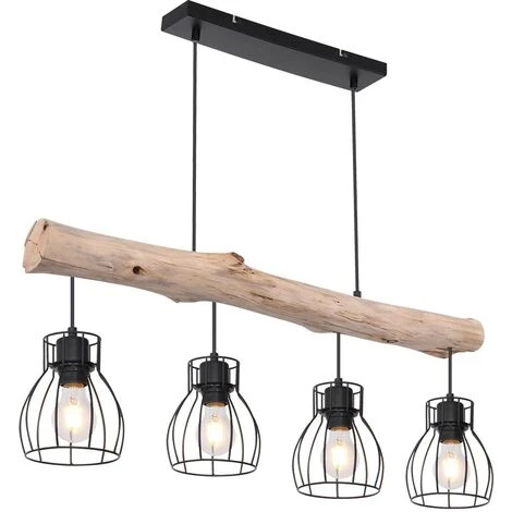 De gros 😀 ETC-SHOP Plafonnier Suspendu, Dimmable, Poutres En Bois, Lampe à Pendule En Treillis, Filament Dans Un Ensemble Comprenant Des Ampoules LED 🥰 4 De gros 😀 ETC-SHOP Plafonnier Suspendu, Dimmable, Poutres En Bois, Lampe à Pendule En Treillis, Filament Dans Un Ensemble Comprenant Des Ampoules LED 🥰 – Image 4