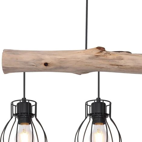 De gros 😀 ETC-SHOP Plafonnier Suspendu, Dimmable, Poutres En Bois, Lampe à Pendule En Treillis, Filament Dans Un Ensemble Comprenant Des Ampoules LED 🥰 5 De gros 😀 ETC-SHOP Plafonnier Suspendu, Dimmable, Poutres En Bois, Lampe à Pendule En Treillis, Filament Dans Un Ensemble Comprenant Des Ampoules LED 🥰 – Image 5