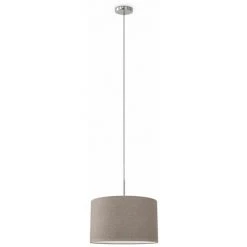 Sortie 🌟 B.K.LICHT Suspension Textile éclairage Plafond Abat-jour Taupe Salon Salle à Manger Douille E27 ✔️