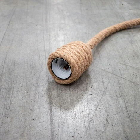 Remise 🔥 Suspension Corde En Lin 60W E27 120cm CREALYS ✨ 3 Remise 🔥 Suspension Corde En Lin 60W E27 120cm CREALYS ✨ – Image 3