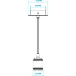 Nouveau 🎉 XANLITE - Suspension à Douille Noire, Style Vintage, Culot E27 - SDVEB ✔️ -Suspension Soldes 18355820 5