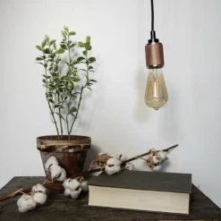 Vente flash ⭐ XANLITE - Suspension à Douille En Aluminium, Finition Pointes De Diamant Cuivrées Rosées, Culot E27 - SDV03EP 🔥 -Suspension Soldes 18355919 3