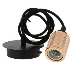 Vente flash ⭐ XANLITE - Suspension à Douille En Aluminium, Finition Pointes De Diamant Cuivrées Rosées, Culot E27 - SDV03EP 🔥 -Suspension Soldes 18355919 4