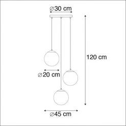 Grosses soldes 🌟 QAZQA Pallon - Suspension Art Deco - 3 Lumière - Ø 45 Cm - Argenté - Art Deco - Éclairage Intérieur - Salon I Chambre I Cuisine I Salle à Manger - Argenté 👍 -Suspension Soldes 18389035 4