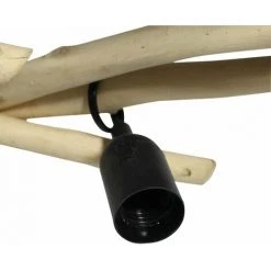 Nouveau 🥰 MADE IN MEUBLES Suspension En Bois Et Métal 3 Lampes Naomi - Noir ❤️ -Suspension Soldes 18479716 3