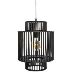 Top 10 🧨 Atmosphera - Luminaire Suspension En Bambou Noir D 32 Cm - Noir 😀