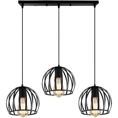 Sortie 🔔 STOEX Retro Lustre Suspension Industrielle Cage Ajustable-Luminaire Salle à Manger Bar (Ampoule Non Incluse) 😍 1 Sortie 🔔 STOEX Retro Lustre Suspension Industrielle Cage Ajustable-Luminaire Salle à Manger Bar (Ampoule Non Incluse) 😍