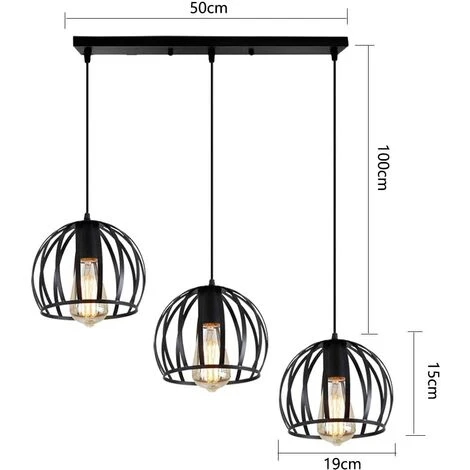 Sortie 🔔 STOEX Retro Lustre Suspension Industrielle Cage Ajustable-Luminaire Salle à Manger Bar (Ampoule Non Incluse) 😍 5 Sortie 🔔 STOEX Retro Lustre Suspension Industrielle Cage Ajustable-Luminaire Salle à Manger Bar (Ampoule Non Incluse) 😍 – Image 5