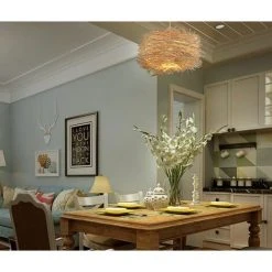 Tout neuf ⌛ BARCELONA LED Suspension En Osier "CACTUS" ✨ -Suspension Soldes 19310194 4