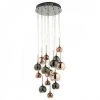 Meilleure affaire 🥰 DAR Suspension Aurelia Chrome Noir Poli Et Multicouleur 15 Ampoules - Chrome ❤️