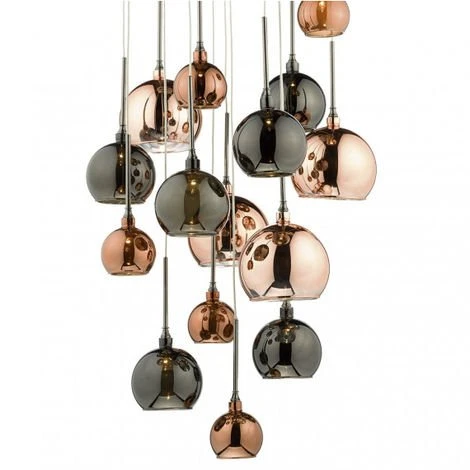 Meilleure affaire 🥰 DAR Suspension Aurelia Chrome Noir Poli Et Multicouleur 15 Ampoules - Chrome ❤️ 3 Meilleure affaire 🥰 DAR Suspension Aurelia Chrome Noir Poli Et Multicouleur 15 Ampoules - Chrome ❤️ – Image 3