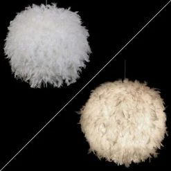 Meilleur prix ✨ STOEX Lustre Suspension En Plumes 30 Cm E27 40W Blanc 🎉 -Suspension Soldes 19446019 4