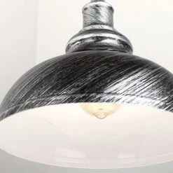 Les meilleures critiques de 🎁 IDEGU Rétro Suspension Industriel Vintages Argenté , Lustre Abat-jour Luminaire 29cm Style Vintage Rétro Métal Câble Réglable Pour Salon Cuisine Salle à Manger Restaurant - Argenté 🤩 -Suspension Soldes 19763925 3