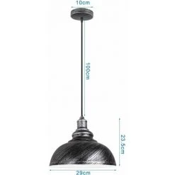 Les meilleures critiques de 🎁 IDEGU Rétro Suspension Industriel Vintages Argenté , Lustre Abat-jour Luminaire 29cm Style Vintage Rétro Métal Câble Réglable Pour Salon Cuisine Salle à Manger Restaurant - Argenté 🤩 -Suspension Soldes 19763925 4