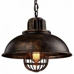 Budget ✨ IDEGU Lot De 2 Suspension Luminaire Industrielle 33cm Pour Ampoules E27, Plafonnier Rétro En Rouille Classique Avec Câble Réglable, Idéal Pour Salle à Manger, Salon, Restaurant, Café Et Bar - Rouille 😍 -Suspension Soldes 19764020 3