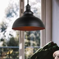 Budget 🔥 IDEGU Lot De 3 Suspensions Luminaires En Fer, Abat-Jour Épais Avec Technologie Peinture, Luminaire Suspendu E27 Noir, Suspension Industrielle Corde Ajustable Pour Chambre Et Restaurant - Noir 🥰 -Suspension Soldes 19765599 3