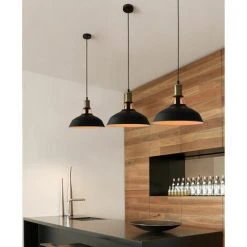 Budget ✔️ STOEX Lustre Suspension Industrielle Vintage E27 LED Lampe Plafonniers Retro Abat-jour Pour Cuisine Salle à Manger Salon Chambre Restaurant, Noir Avec Blanc 🛒 8 Budget ✔️ STOEX Lustre Suspension Industrielle Vintage E27 LED Lampe Plafonniers Retro Abat-jour Pour Cuisine Salle à Manger Salon Chambre Restaurant, Noir Avec Blanc 🛒 -Suspension Soldes 19957875 4