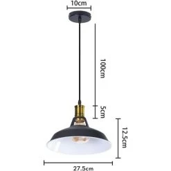 Budget ✔️ STOEX Lustre Suspension Industrielle Vintage E27 LED Lampe Plafonniers Retro Abat-jour Pour Cuisine Salle à Manger Salon Chambre Restaurant, Noir Avec Blanc 🛒 9 Budget ✔️ STOEX Lustre Suspension Industrielle Vintage E27 LED Lampe Plafonniers Retro Abat-jour Pour Cuisine Salle à Manger Salon Chambre Restaurant, Noir Avec Blanc 🛒 -Suspension Soldes 19957875 5