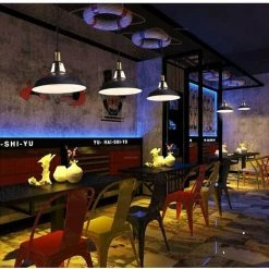 Sortie ❤️ STOEX Lot De 2 Lustre Suspension Industrielle Vintage E27 LED Lampe Plafonniers Retro Abat-jour Pour Cuisine Salle à Manger Salon Chambre Restaurant, Noir Avec Blanc 🧨 -Suspension Soldes 19957876 3